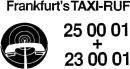 Grossbilddarstellung der Marke 2043367 anzeigen Grossbilddarstellung der Marke 2043367 anzeigen (Frankfurt's TAXI-RUF)