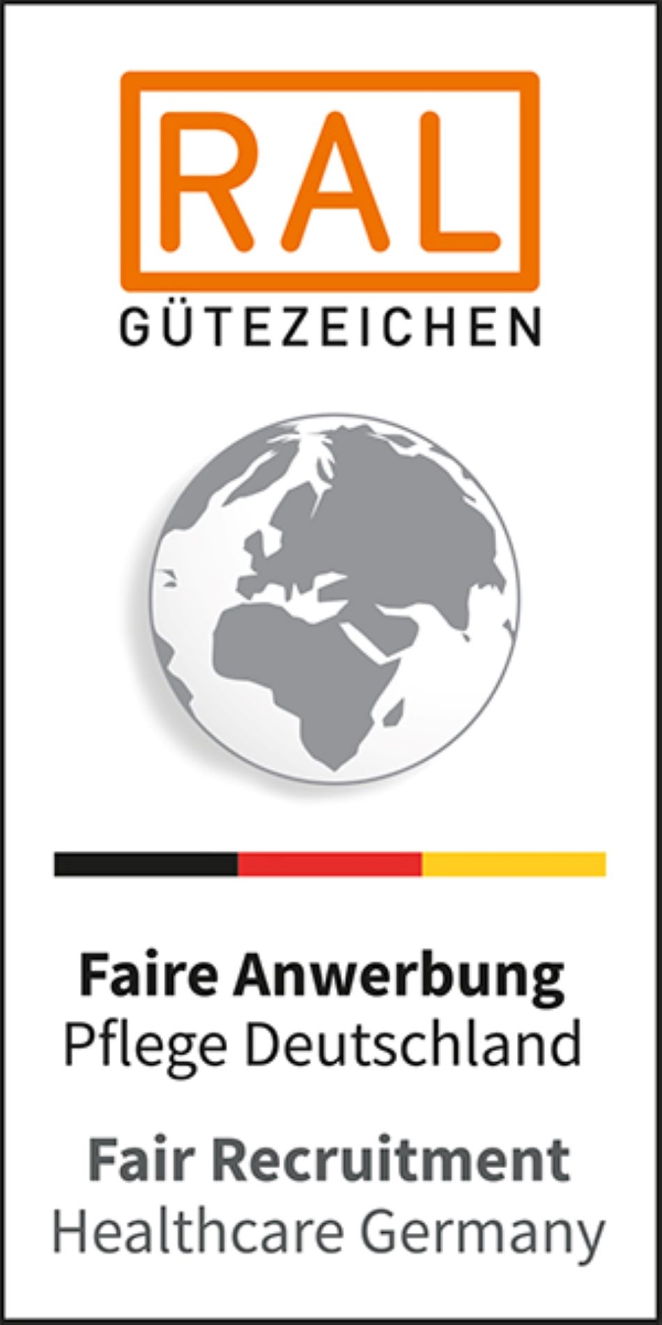 Darstellung der Marke 3020222387585 (RAL GÜTEZEICHEN Faire Anwerbung Pflege Deutschland Fair Recruitment Healthcare Germany)