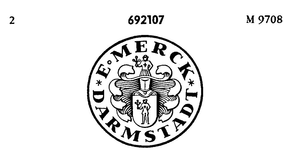 Reproduction of the trade mark 692107 (E MERCK DARMSTADT)