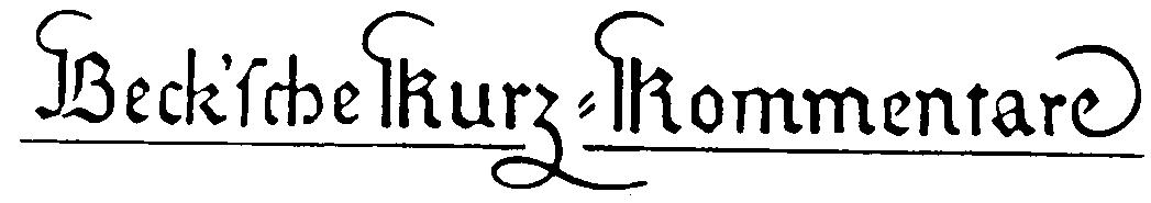 Darstellung der Marke 300724268 (Beck'sche Kurz-Kommentare)