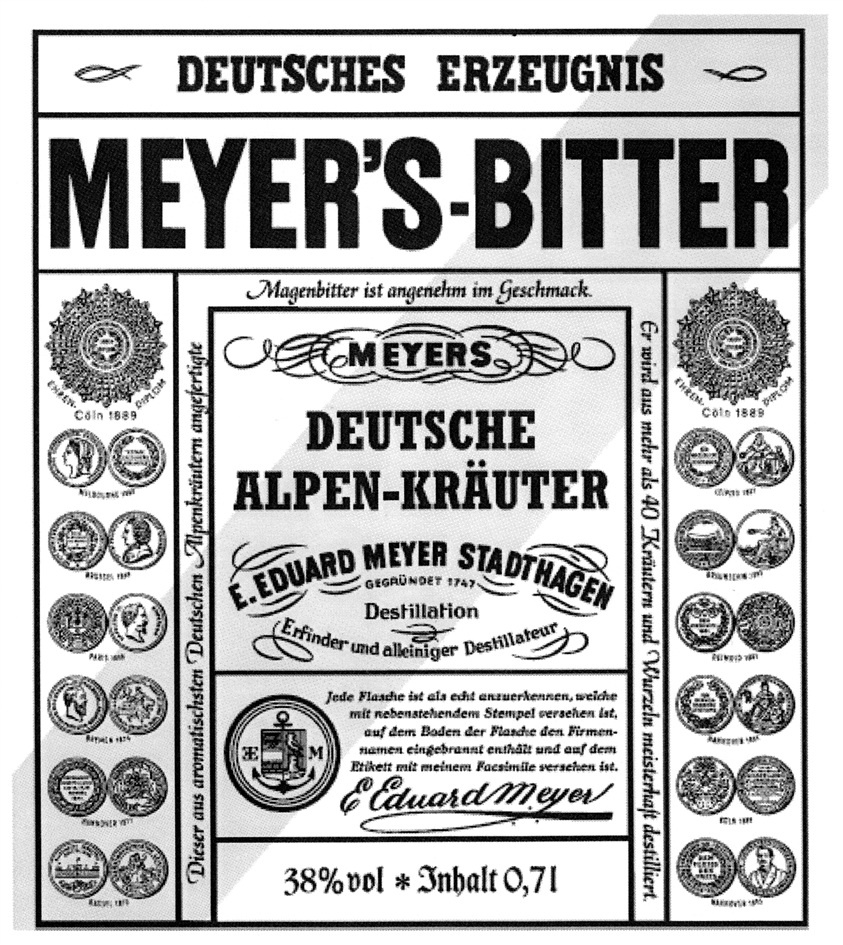 Darstellung der Marke 3020110646791 (DEUTSCHES ERZEUGNIS MEYER'S-BITTER)
