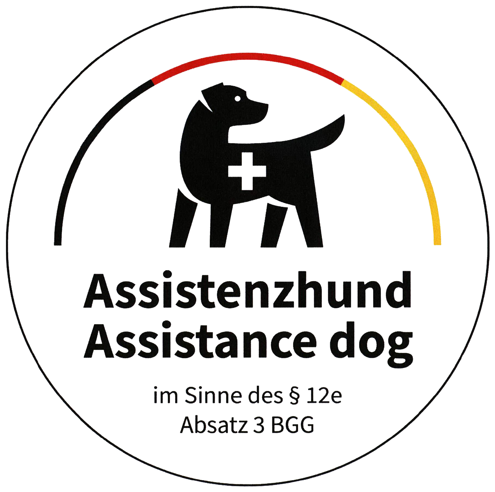Darstellung der Marke 3020230070773 (Assistenzhund Assistance dog im Sinne des § 12e Absatz 3 BGG)