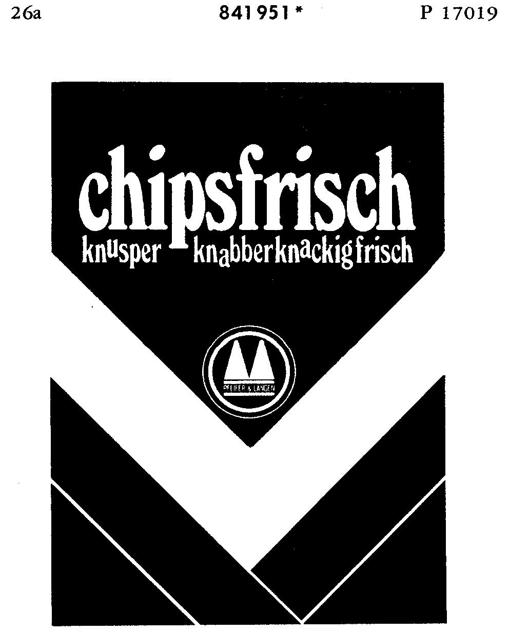 Darstellung der Marke 841951 (chipsfrisch knusper knabberknackigfrisch)