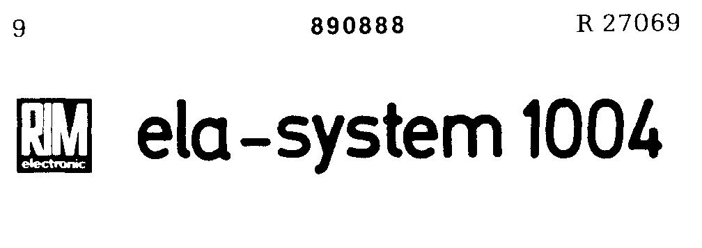 Darstellung der Marke 890888 (RIM ela-system 1004)