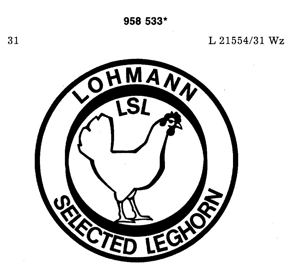 Reproduction of the trade mark 958533 (LOHMANN SELECTED LEGHORN)