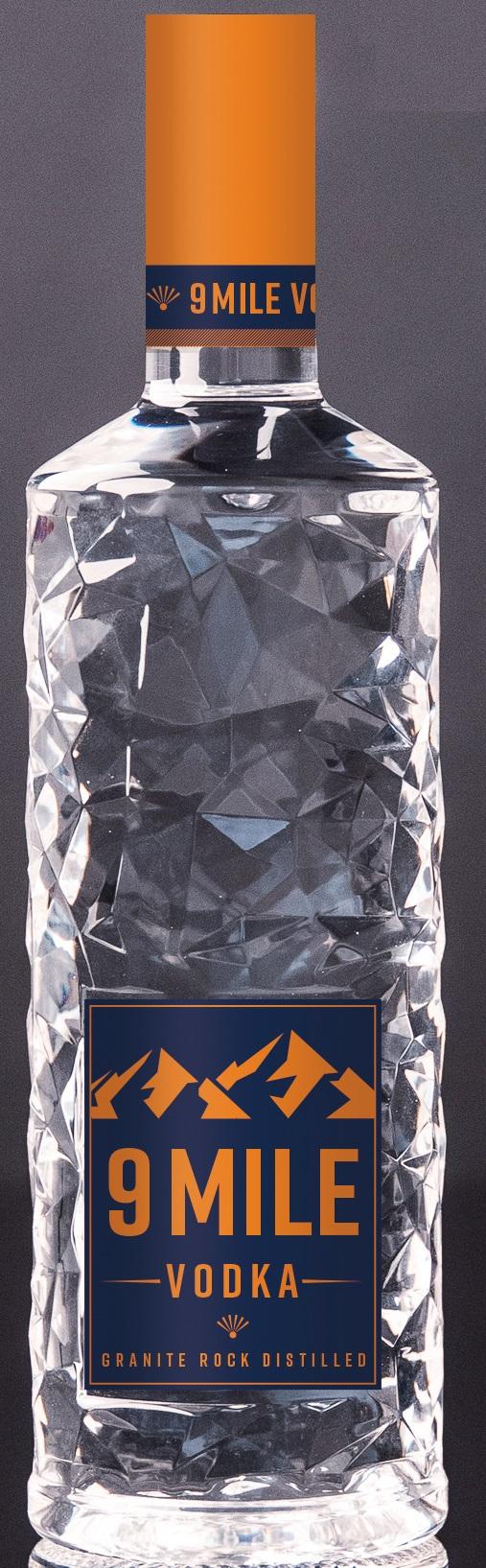 Reproduction of the trade mark 018042580 (9 MILE VODKA GRANITE ROCK DISTILLED)